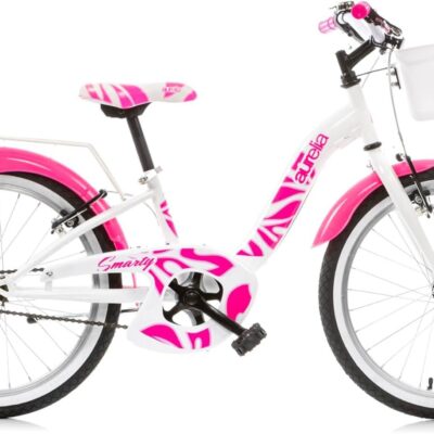 Bicicletta 20  Mtb Donna Bianca Con Portapacchi