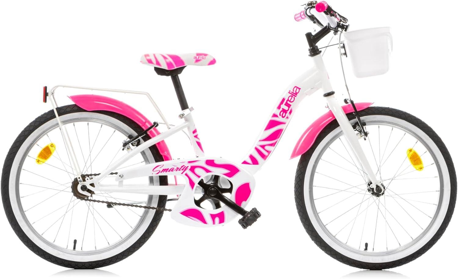 Bicicletta 20 Mtb Donna Bianca Con Portapacchi