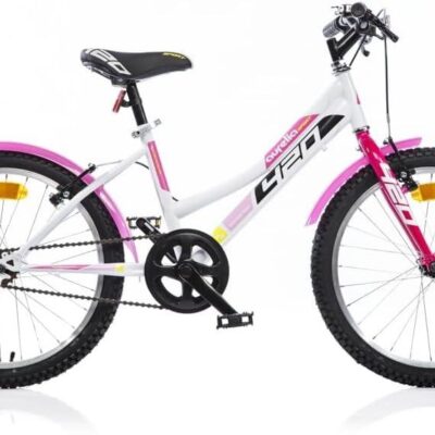 Bicicletta 20  Mtb Girl Bianca Rossa