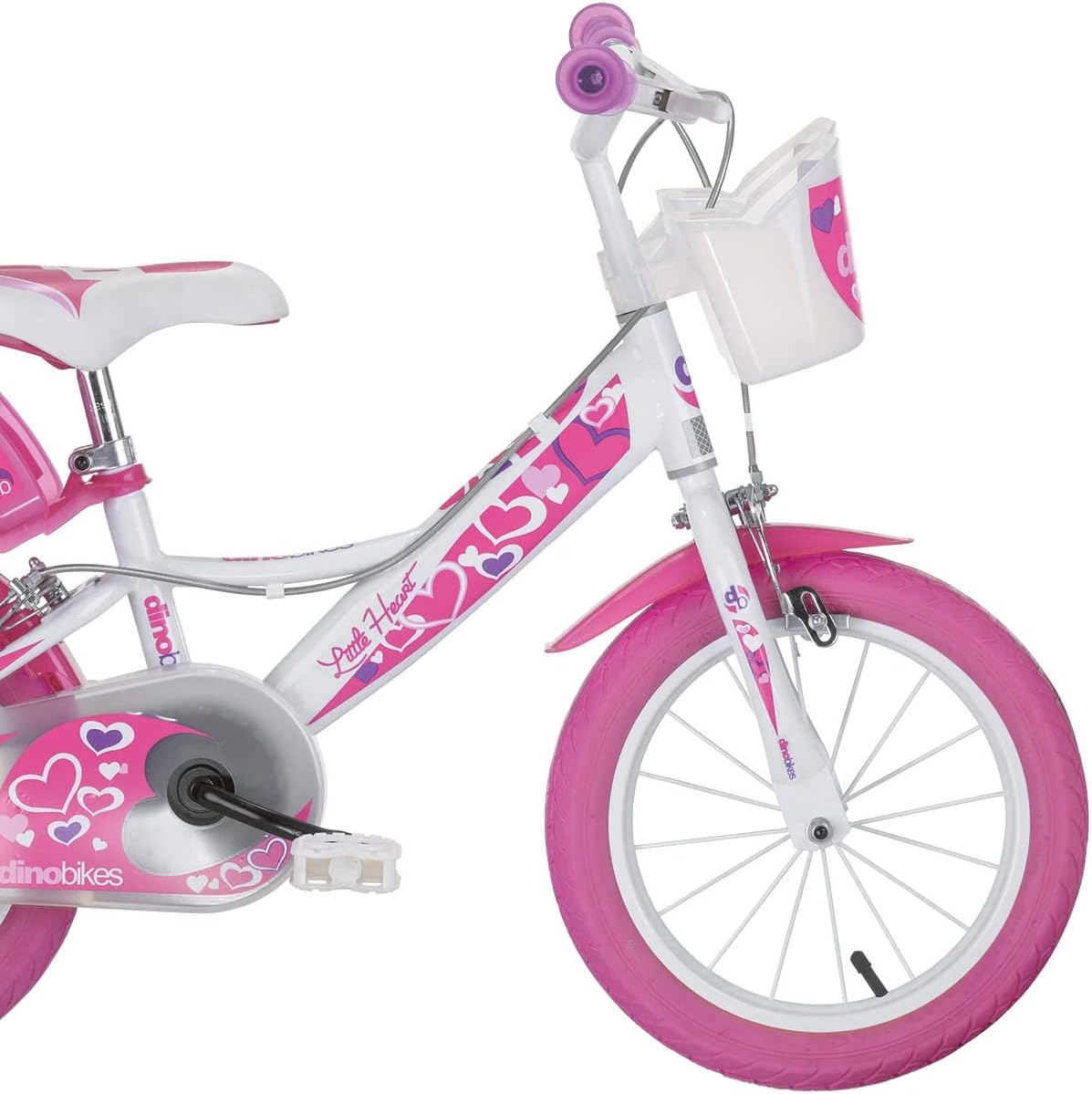 Bicicletta 16 Little Heart White/Pink - immagine 3