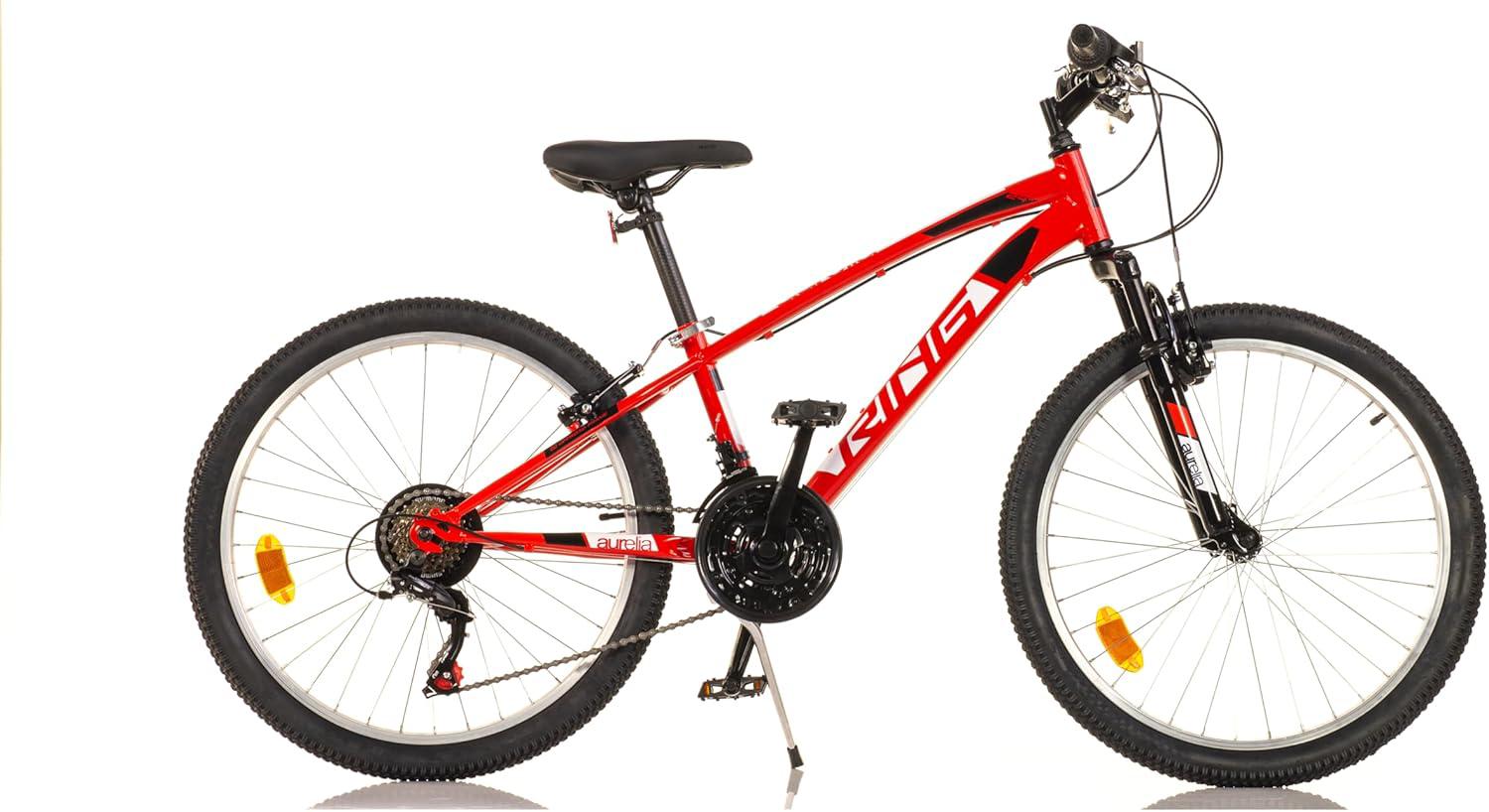 Bicicletta 24 Mtb Uomo Rosso