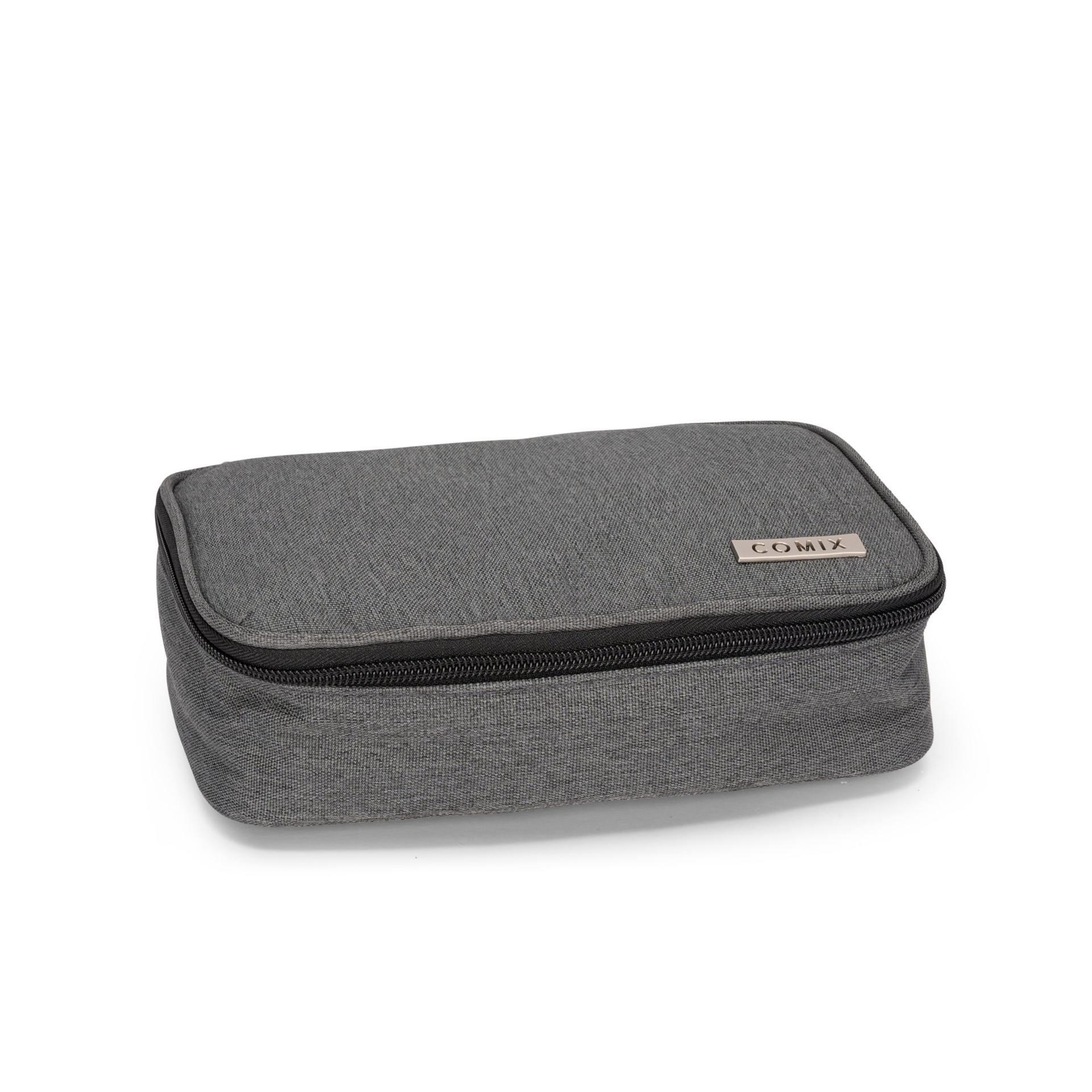 Astuccio Rettangolare Organizzato Maxi Monocolore Grigio Mel. Comix - immagine 3