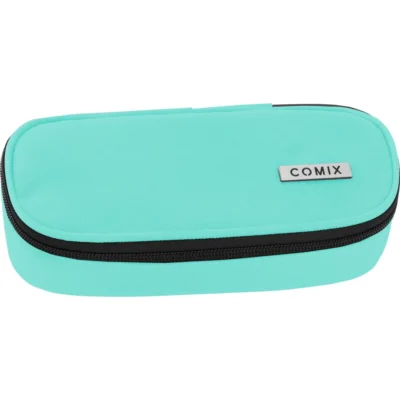 Astuccio Ovale Organizzato Monocolore Acquamarina Comix