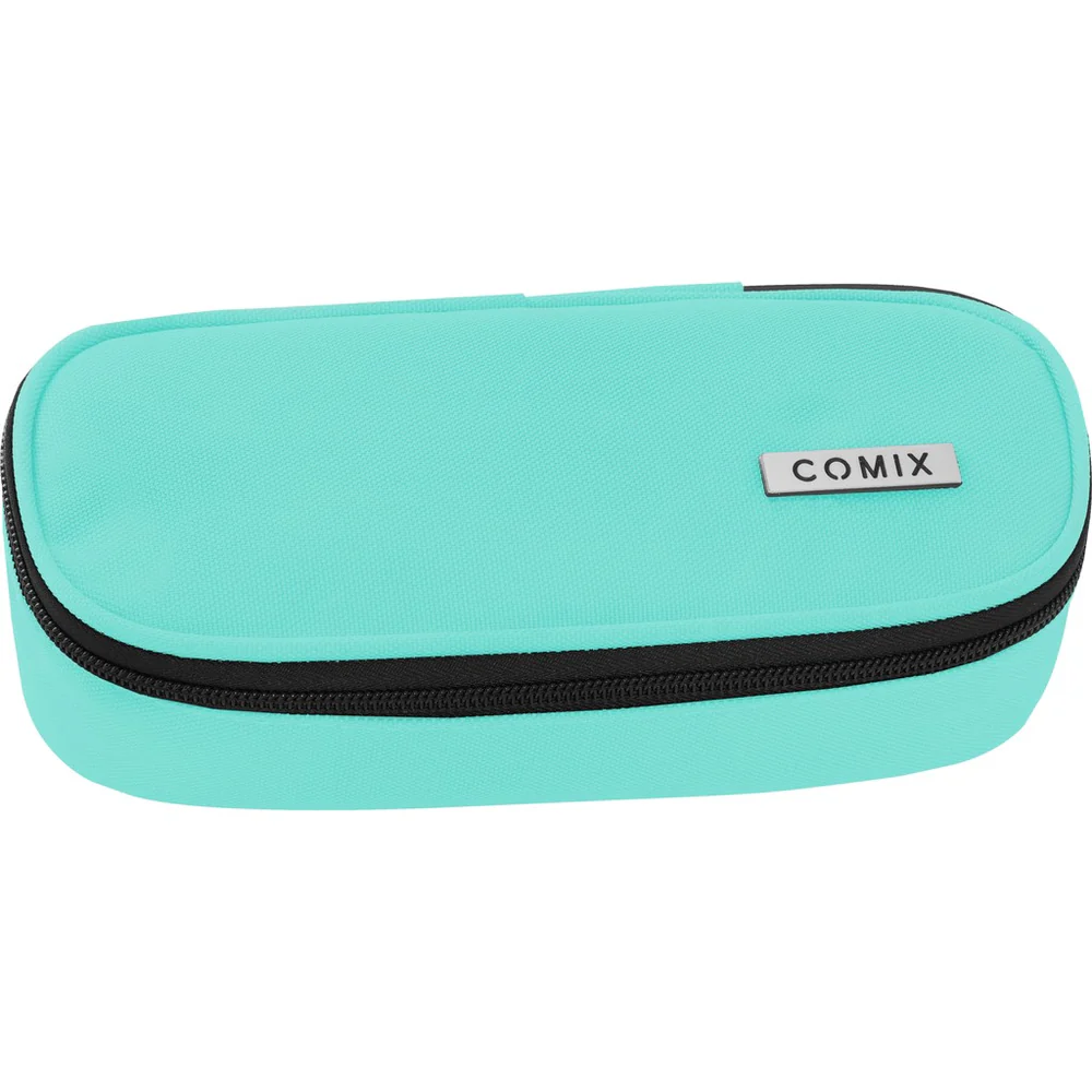 Astuccio Ovale Organizzato Monocolore Acquamarina Comix