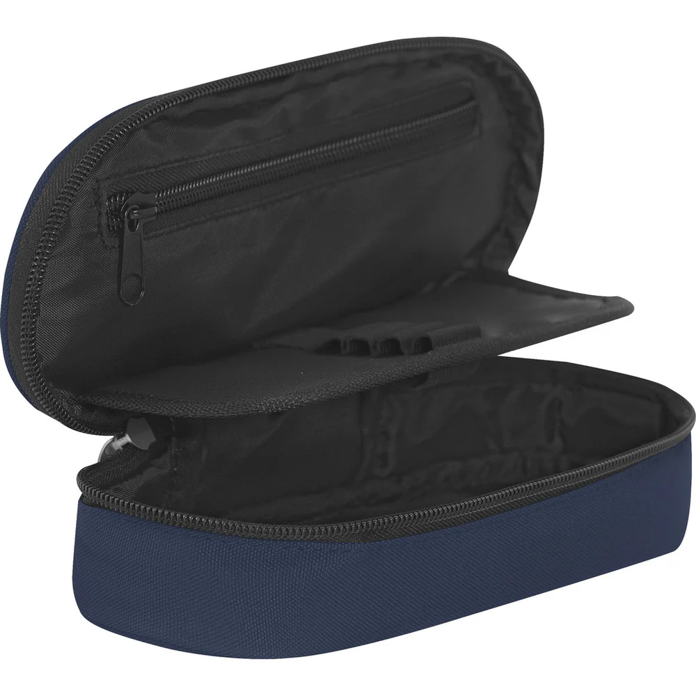 Astuccio Ovale Organizzato Monocolore Blu Comix - immagine 2