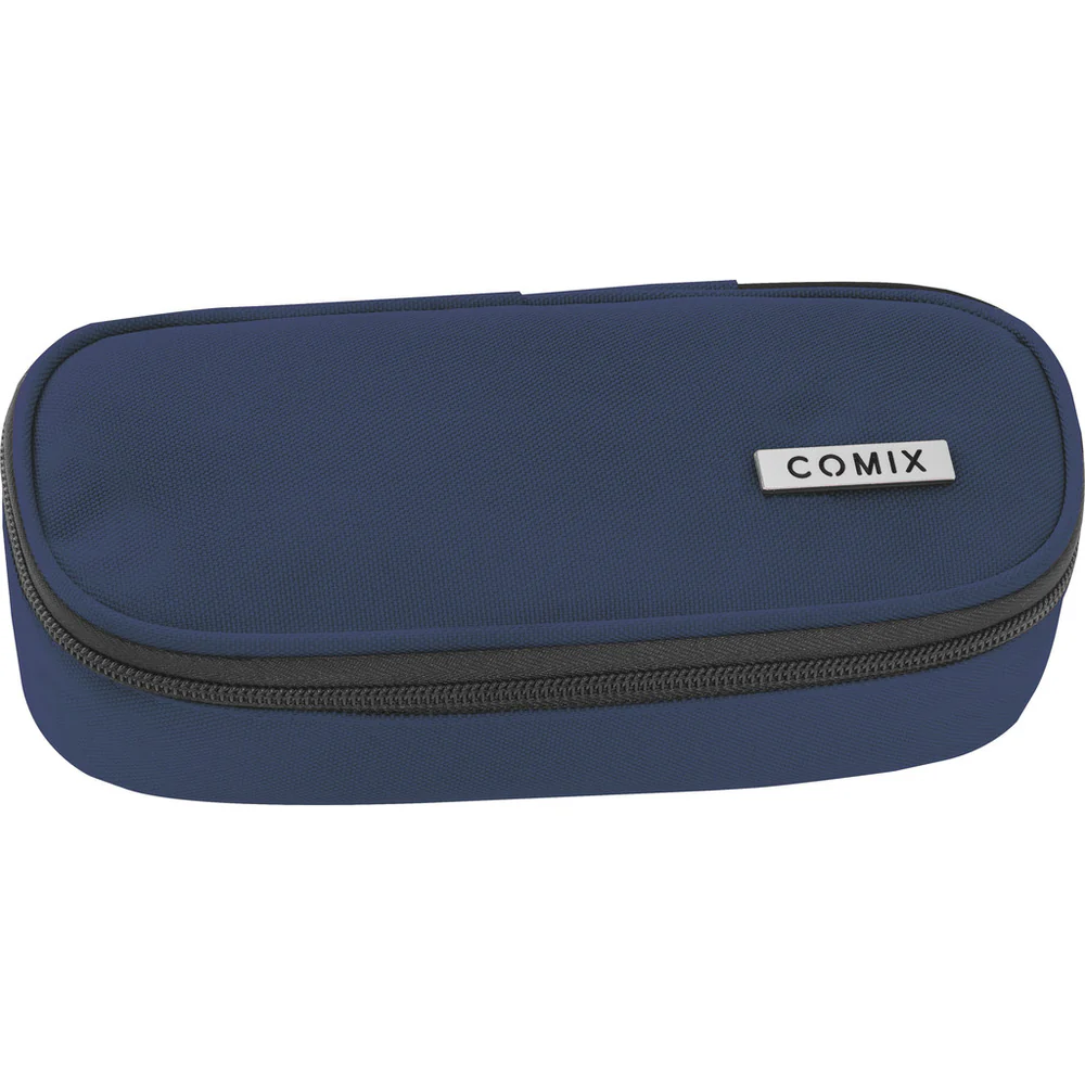 Astuccio Ovale Organizzato Monocolore Blu Comix - immagine 3