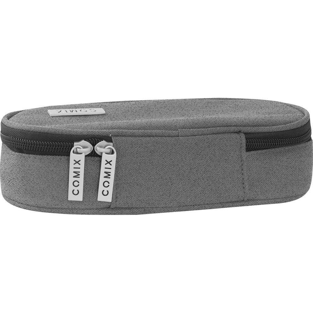 Astuccio Ovale Organizzato Monocolore Grigio Mel. Comix - immagine 3