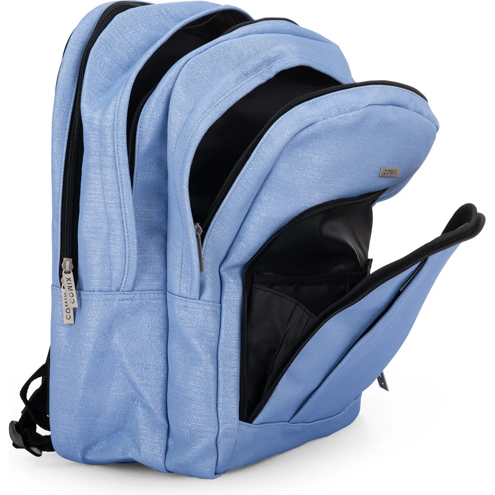 Zaino Organizzato Lurex Azzurro Comix - immagine 3