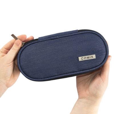 Alternative view of Astuccio Ovale Organizzato Lurex Blu Comix