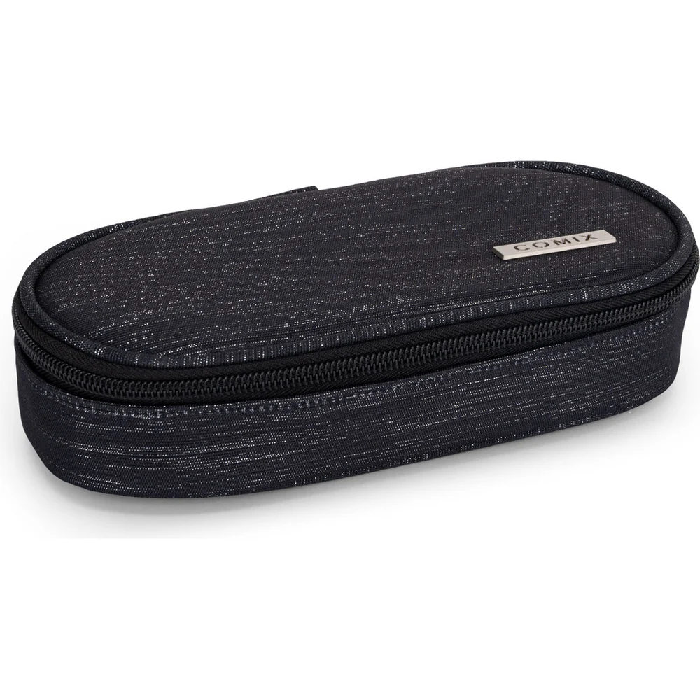 Astuccio Ovale Organizzato Lurex Nero Comix