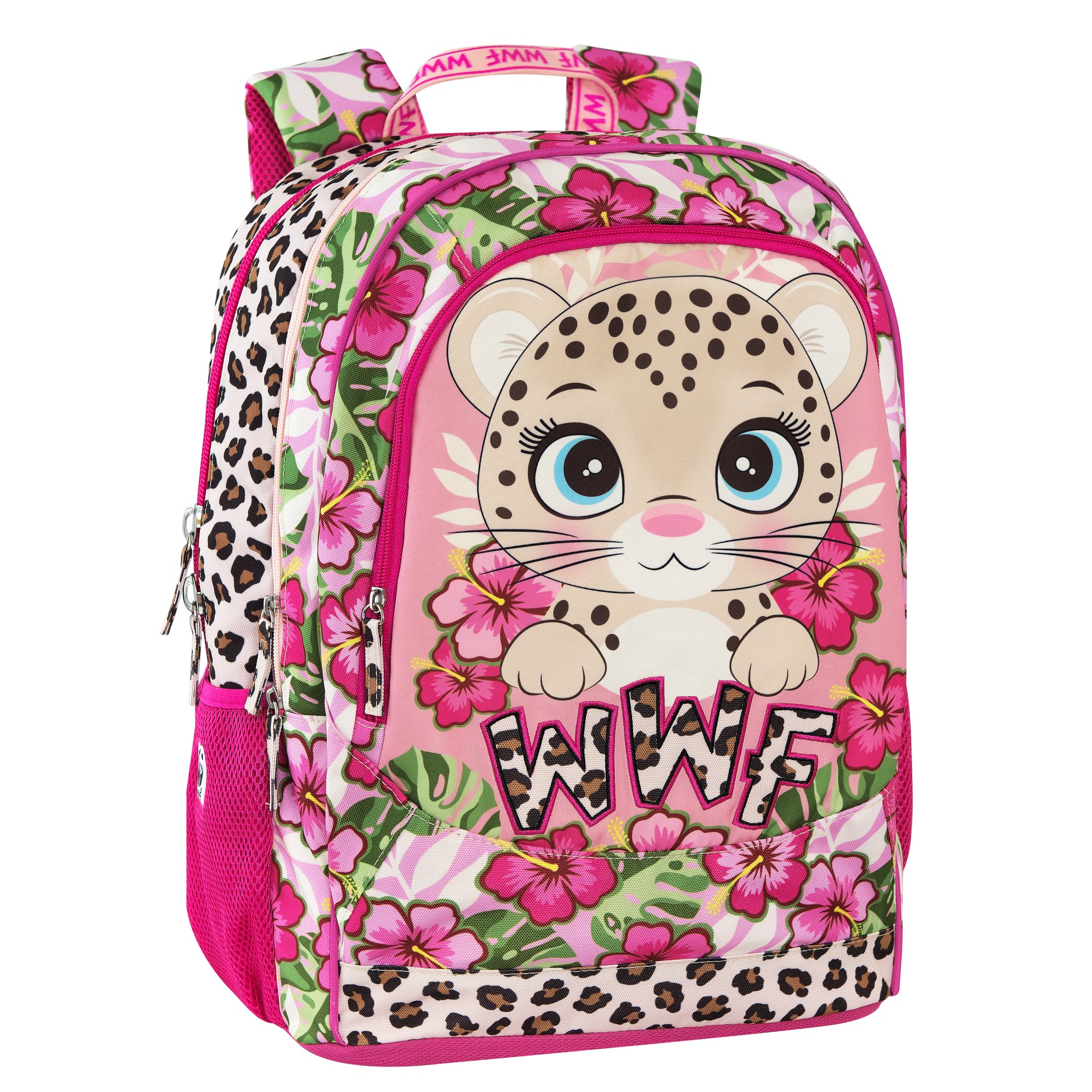 Zaino Organizzato Trolley Staccabile Wwf Illustrato Leopardo - immagine 4