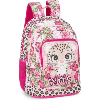 Zaino Scuola Organizzato Wwf Illustrato Leopardo