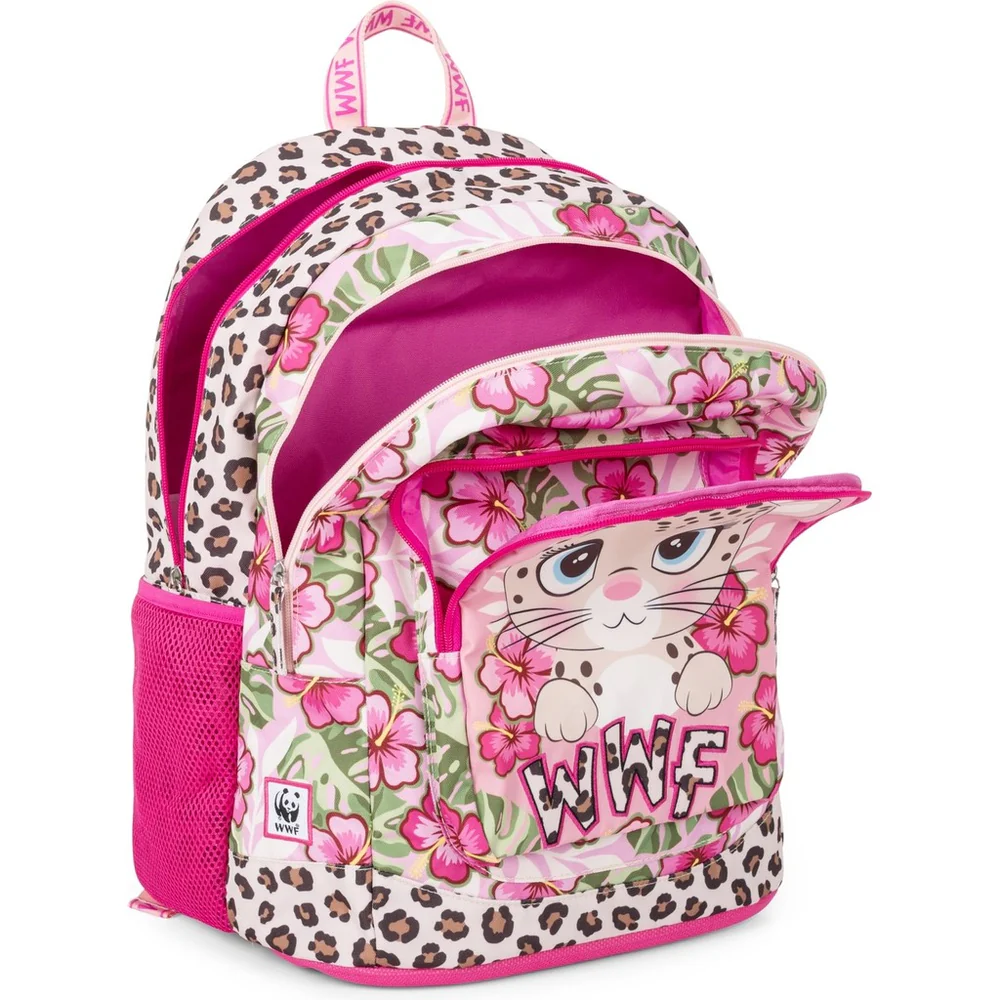 Zaino Scuola Organizzato Wwf Illustrato Leopardo - immagine 3