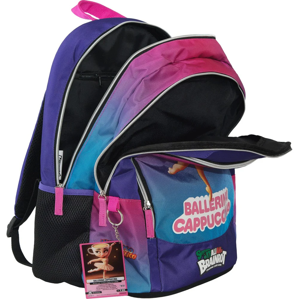 Zaino Scuola Organizzato Ballerina Skifidol Italian Brainrot - immagine 3