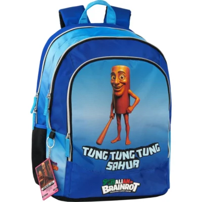 Zaino Scuola Organizzato Tung Tung Skifidol Italian Brainrot