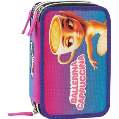 Astuccio Corredo 3 Zip Ballerina Skifidol Italian Brainrot
