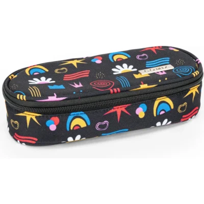 Astuccio Ovale Organizzato Allover Doodle Comix