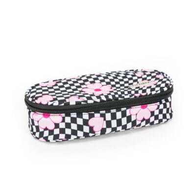 Astuccio Ovale Organizzato Allover Flower Check Comix