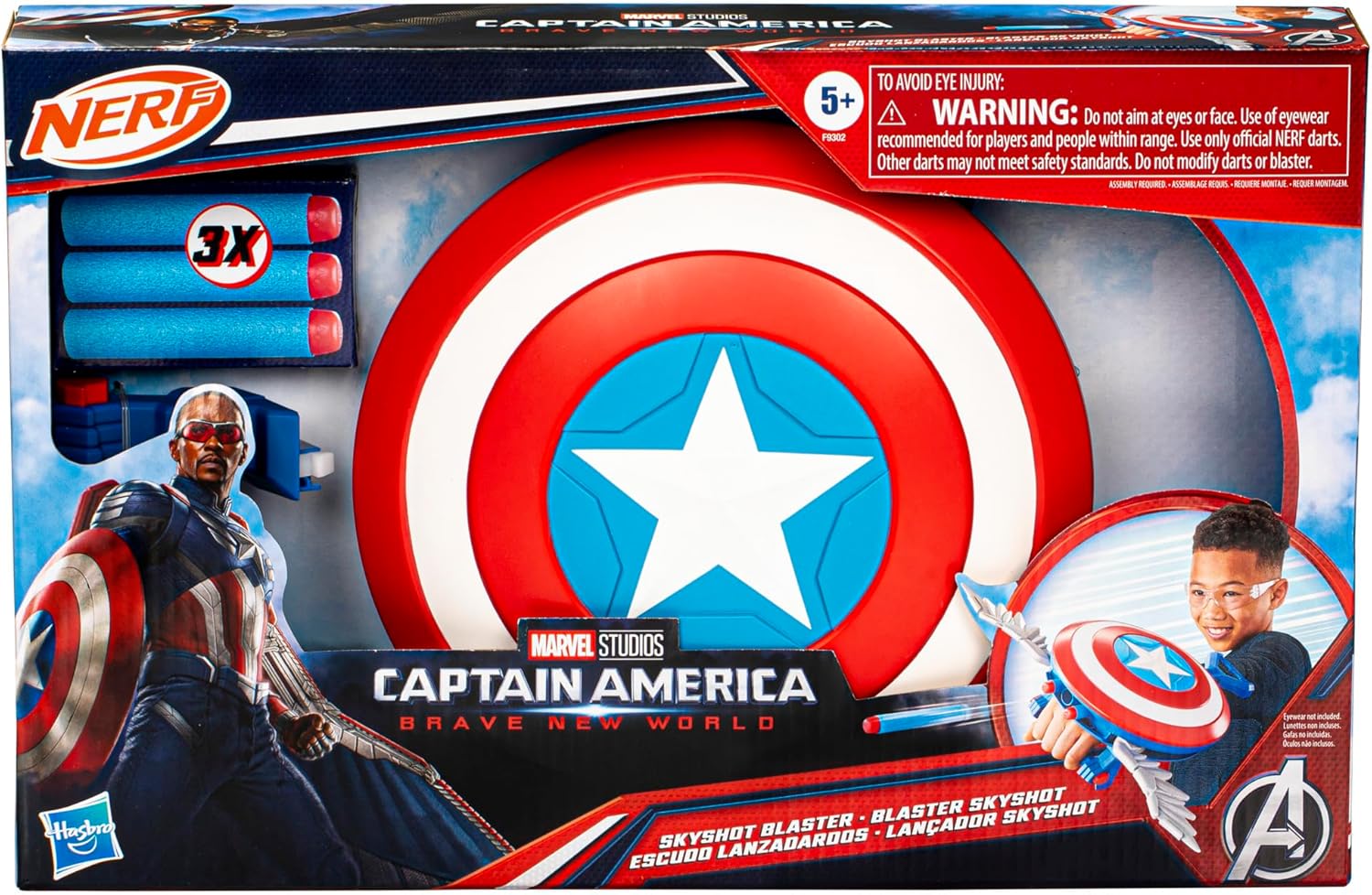 Capitan America Nwo Scudo Nerf Roleplay F9302 - immagine 4