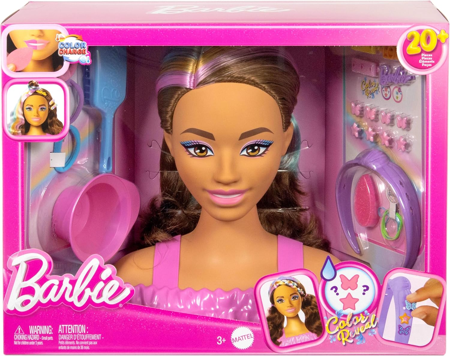 Barbie Testa Deluxe Styling Castana Jfg82 Off - immagine 2