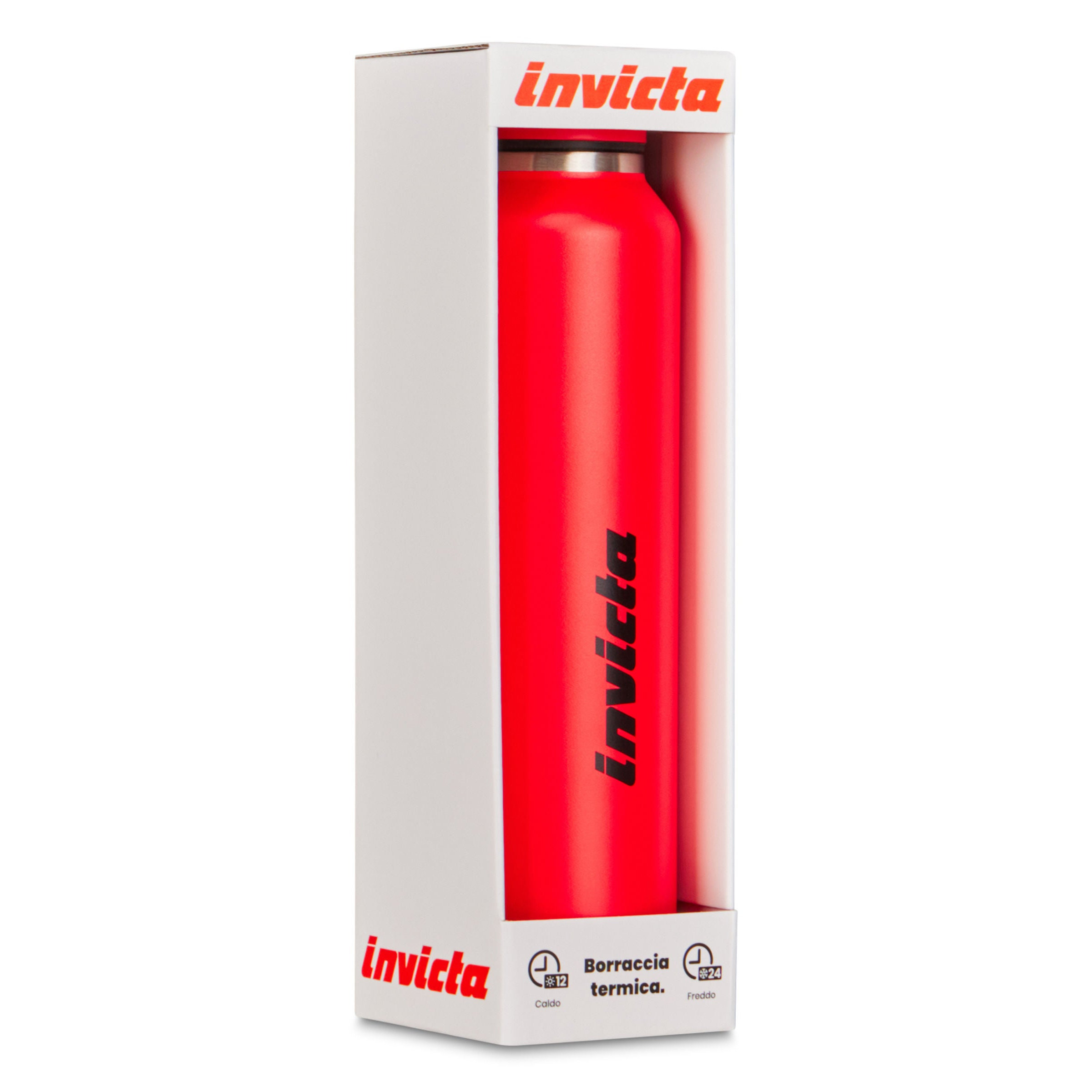 Bottle Slim Plain Invicta Borracce Rossa - immagine 2