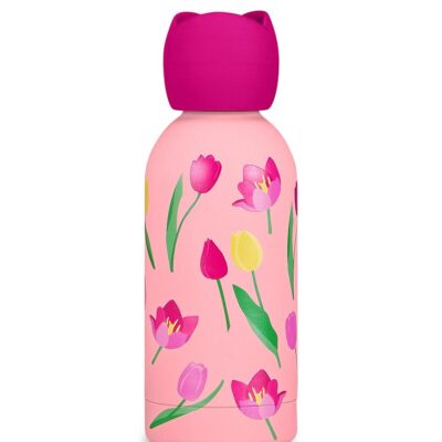 Bottle Con Tappo Sagomato 500Ml Fiori Cartomania Chill & Ref
