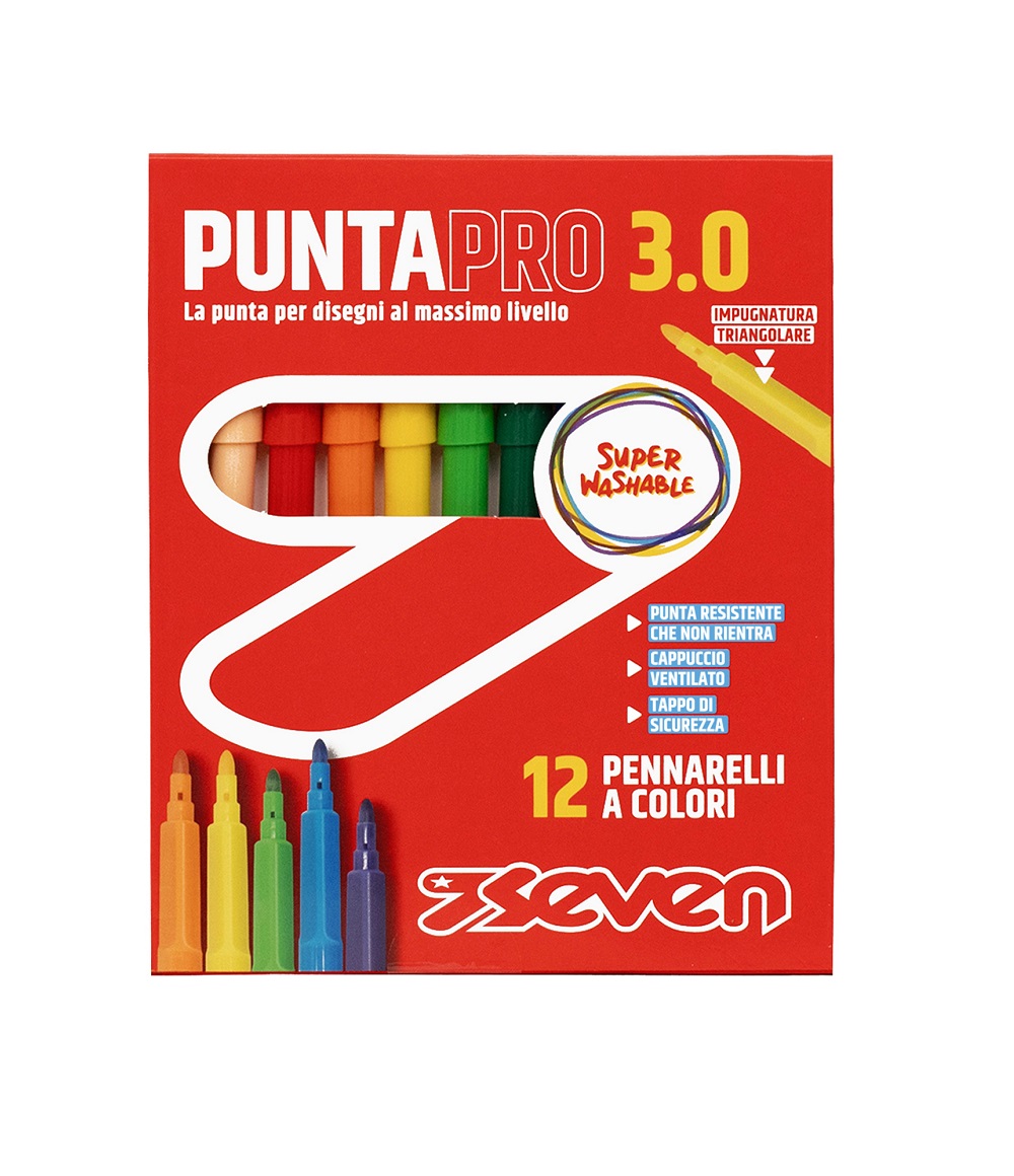 Pennarelli Puntapro 3.0 - Scatola Da 12 Pz Seven