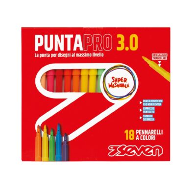 Pennarelli Puntapro 3.0 - Scatola Da 18 Pz Seven