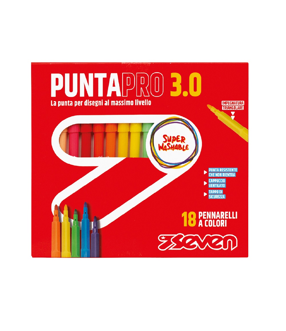Pennarelli Puntapro 3.0 - Scatola Da 18 Pz Seven