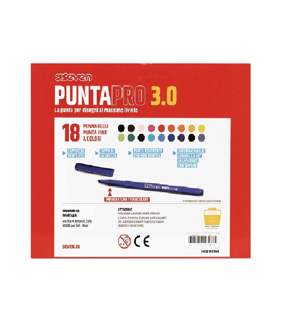 Pennarelli Puntapro 3.0 - Scatola Da 18 Pz Seven - immagine 2