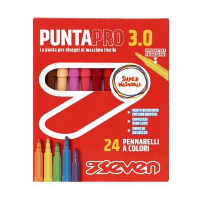 Pennarelli Puntapro 3.0 - Scatola Da 24 Pz Seven