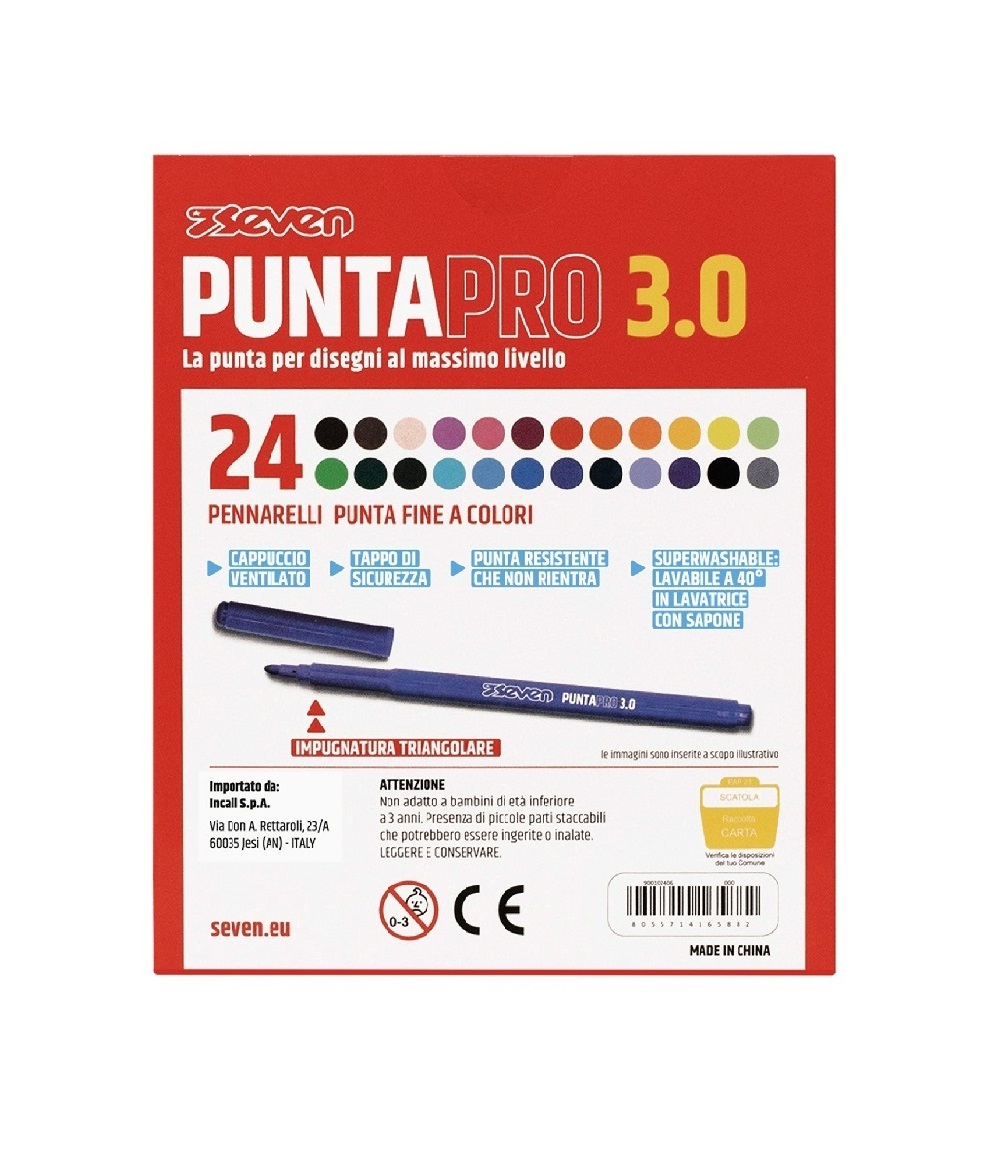 Pennarelli Puntapro 3.0 - Scatola Da 24 Pz Seven - immagine 2