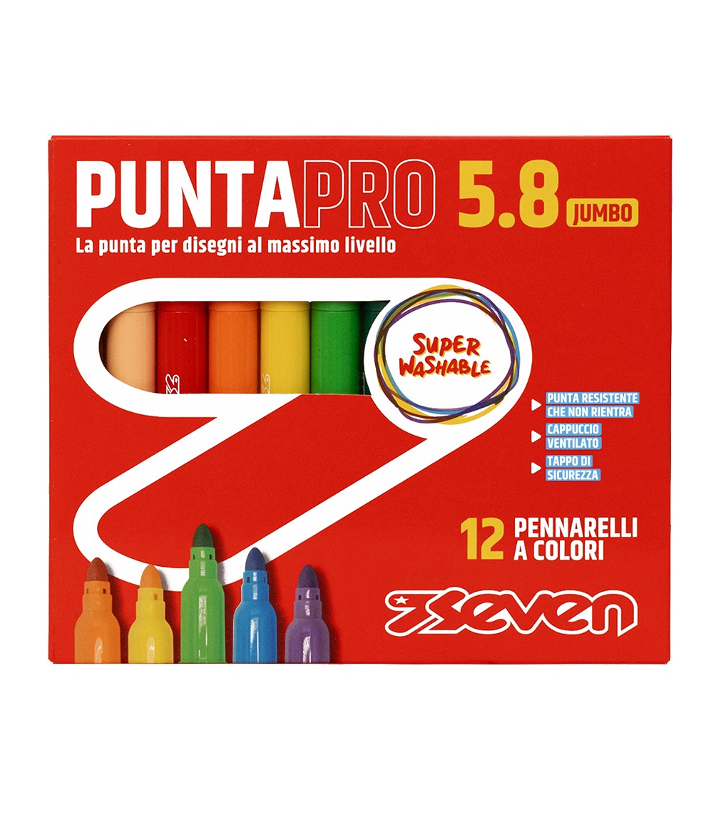 Pennarelli Puntapro 5.8 - Scatola Da 12 Pz Seven