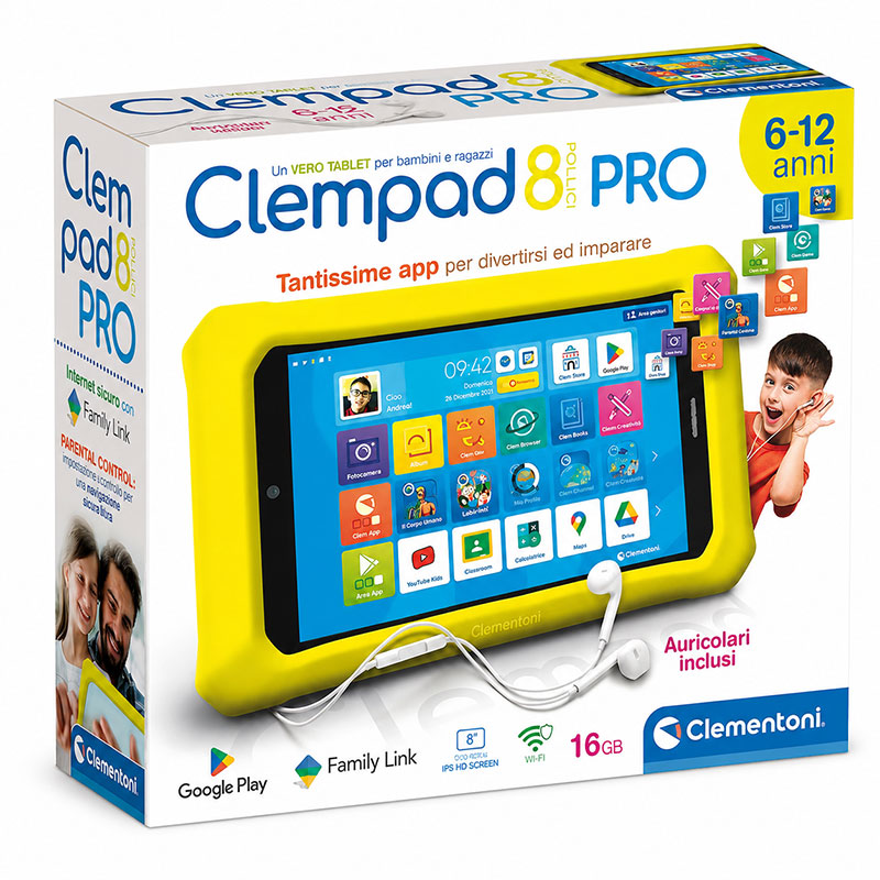 Clempad Pro® 8" 6-12 anni Tablet